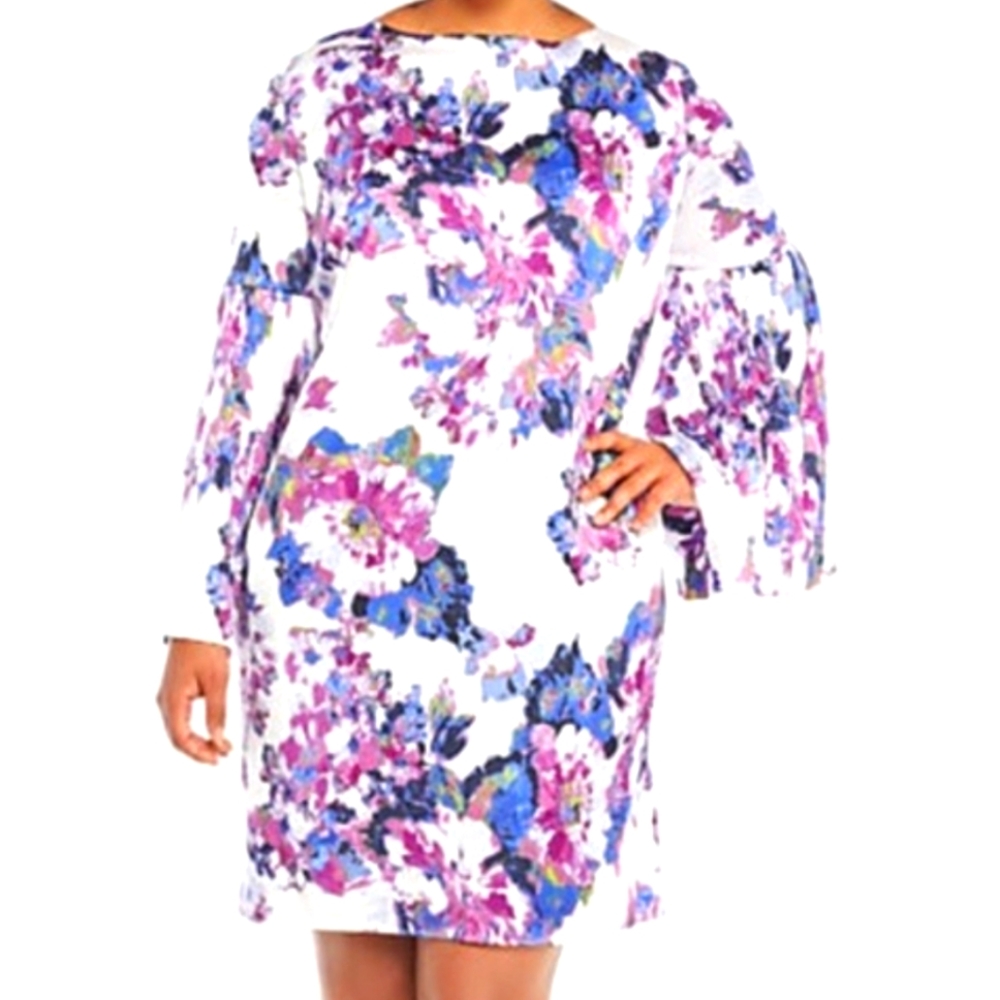 The Limited Dress w/Pleated Bell Sleeves NWT